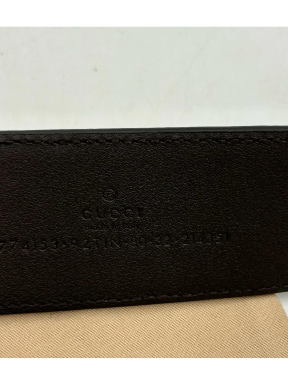 Men's Gucci GG Supreme belt interlocking G buckle size 80/32 inches made Italy